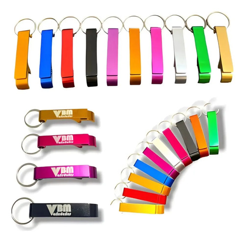 25 Chaveiros Abridor Personalizado À Laser Lembrancinha Mix De Cores - Imagem 3