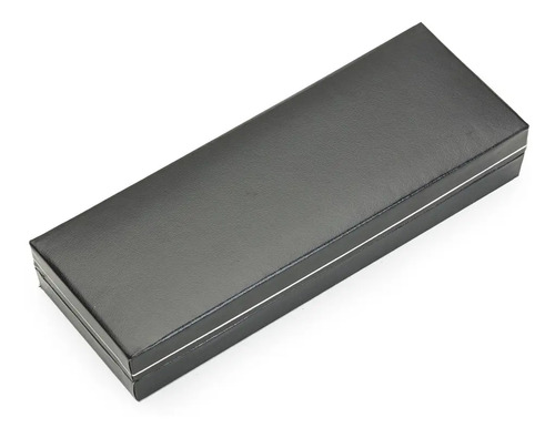 Kit Presente Luxo V I P Médico Caneta Couro Personalizada Inox E Couro Preto Azul - Imagem 4