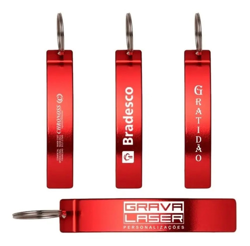90 Chaveiros Abridor Personalizado Laser Brinde Lembrancinha - Imagem 2